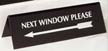 Plexiglas Pyramid-Style Reversible Arrow Signs