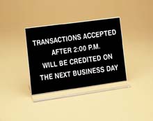 9&quot; x 6&quot; Custom Counter Sign with Clear Plexiglas Base