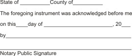 Notary Acknowledgement Self-Inking Stamp