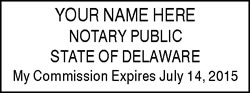 DE Self-Inking Notary Stamp