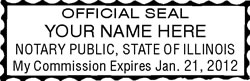 IL Rubber Notary Stamp