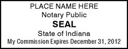 IN Self-Inking Notary Stamp