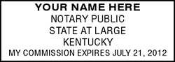 KY Pocket Notary Stamp