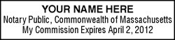 MA Rubber Notary Stamp