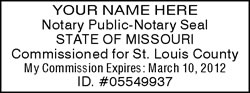 MO Rubber Notary Stamp