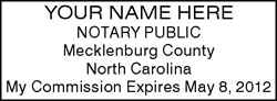 NC Self-Inking Notary Stamp