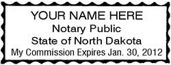 ND Rubber Notary Stamp