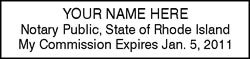 RI Rubber Notary Stamp