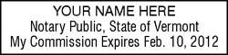 VT Rubber Notary Stamp