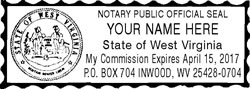 WV Rubber Notary Stamp