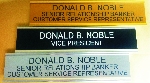 2 x 10  2 or 3 Line Name and Title Plate  with a Holder