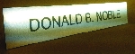 Nameplate Only, Silver background with Black Lettering
