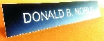 Nameplate Only, Black background with White lettering