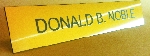 Nameplate Only, Gold background with Black lettering
