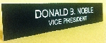 2 x 10 Nameplate Only, Black background with White lettering - 2 Line