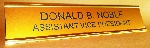 Gold background Black lettering, Gold holder