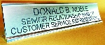 Siver background, Black lettering, Silver Holder, 3 Line