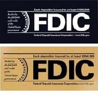 FDIC Wall Signs without Backplate