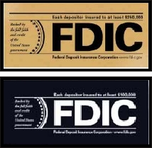 FDIC Wall Signs with Backplate