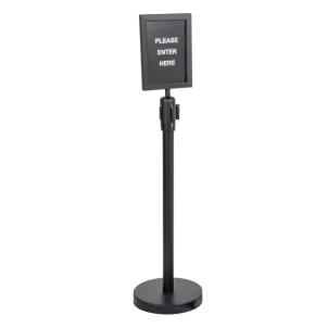 Black 36&quot; Crowd Control Sign